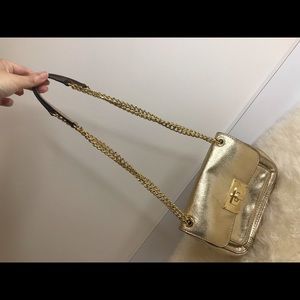 Michael Kors Gold Crossbody Purse